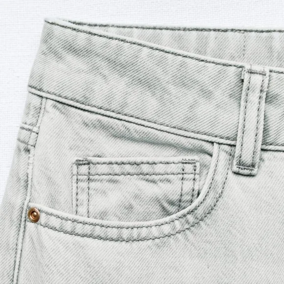 ZARA mid rise palazzo wide jeans grey - Picture 14 of 16